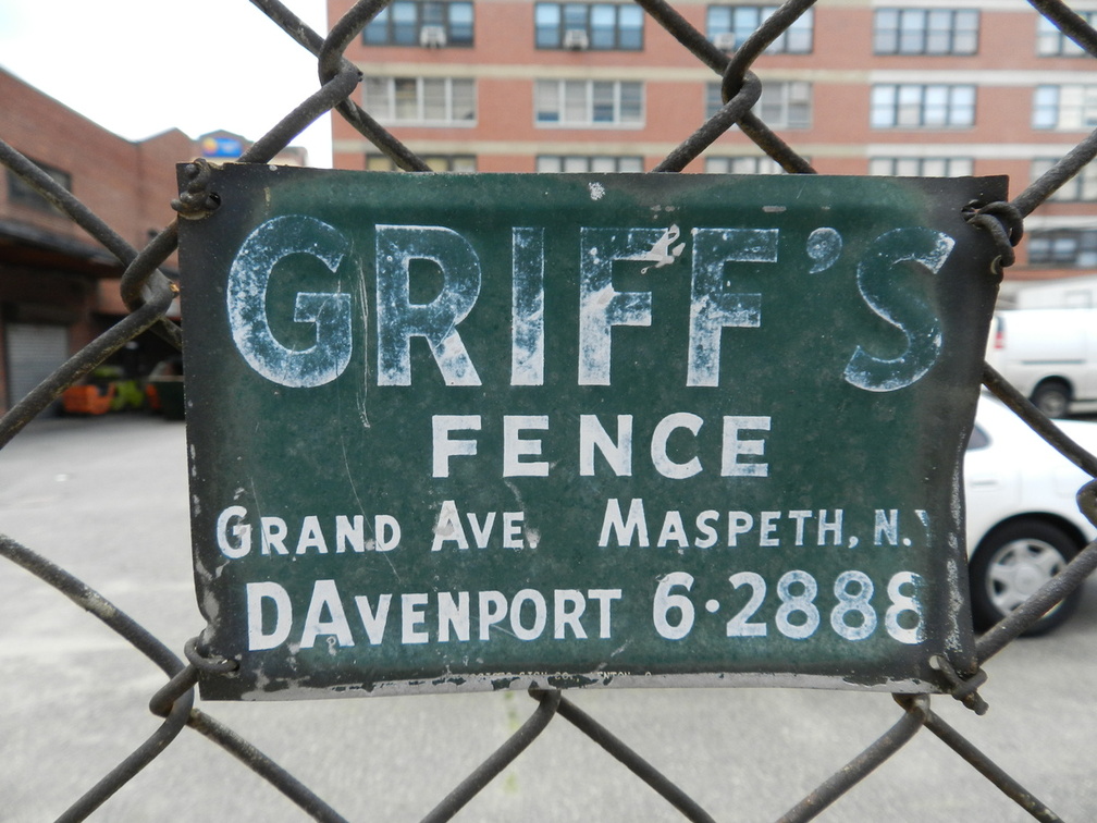 DAvenport 6-2888. Griff's Fence. Grand Ave., Maspeth, N.Y.