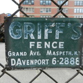 DAvenport 6-2888. Griff's Fence. Grand Ave., Maspeth, N.Y.