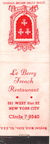 CIrcle 7-9540, Le Berry French Restaurant, 321 West 51st St., NYC