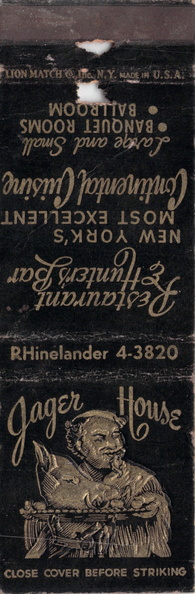 RHinelander 4-3820, Jager House, Lexington Ave &amp; 85th St., NYC