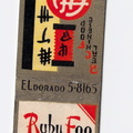 ELdorado 5-8165, Ruby Foo, 161 East 54th St., NYC