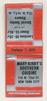 TRafalgar 7-3670, Mary Kirby's Southern Cuisine, 116 West 72nd St., NYC