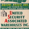 CIrcle 7-3191. United Security Associated Warehouses Inc. 243 W. 60th St., New York NY