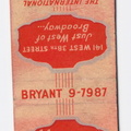 BRyant 9-7987. Morgen's Restaurant. 141 West 38th Street