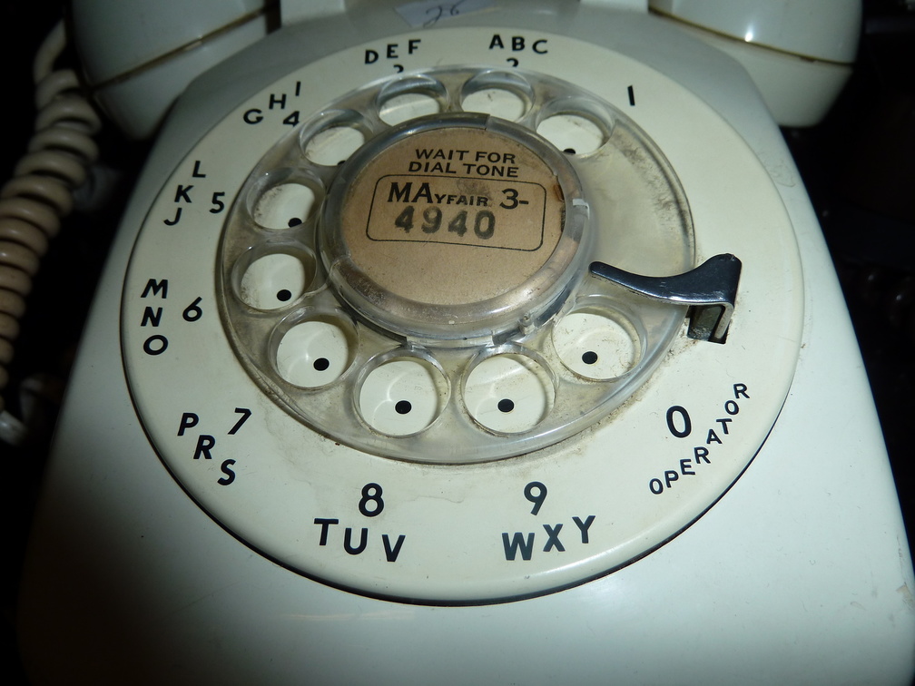 MAyfair 3-4940. Rotary Dial Telephone.