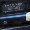 Fred B. Kaim Office Machines. MUrray Hill 4-4858.