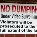 No Dumping. Violators Will Be Prosecuted.