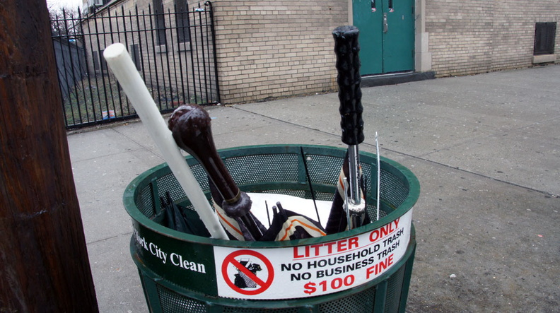 Discarded Umbrella Carcasses, NYC