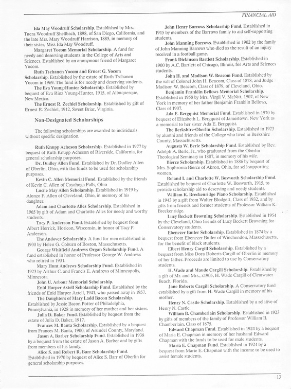 Oberlin College Course Catalog 1987 016