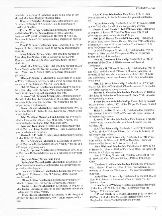 Oberlin College Course Catalog 1987 020