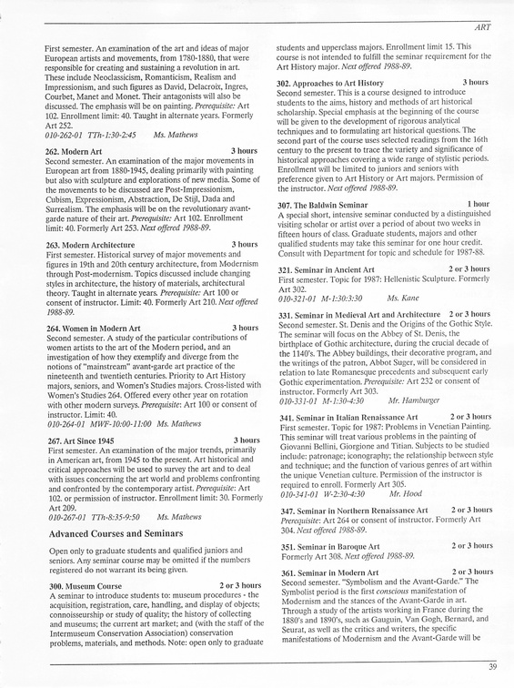 Oberlin College Course Catalog 1987 042