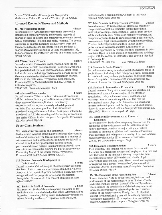 Oberlin College Course Catalog 1987 076