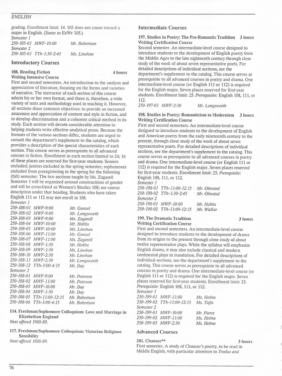 Oberlin College Course Catalog 1987 079