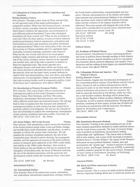 Oberlin College Course Catalog 1987 100