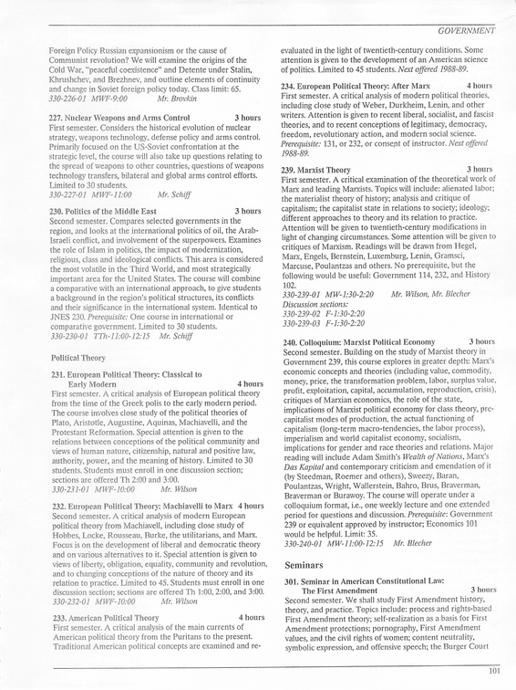 Oberlin College Course Catalog 1987 104