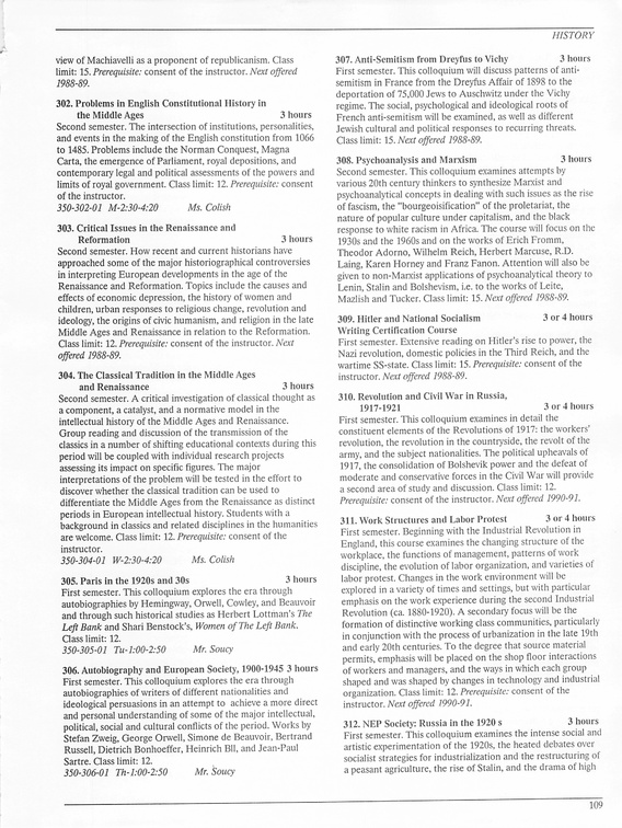 Oberlin College Course Catalog 1987 112