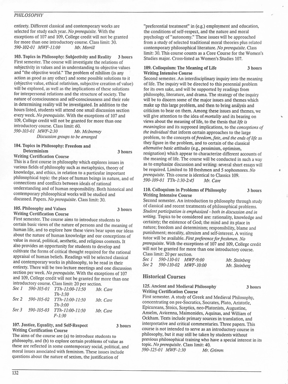 Oberlin College Course Catalog 1987 135