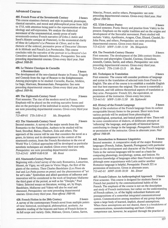 Oberlin College Course Catalog 1987 160