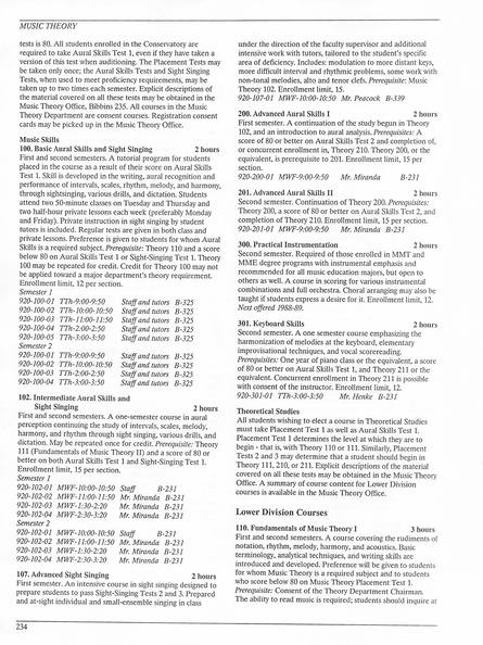 Oberlin College Course Catalog 1987 237