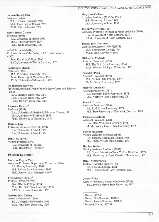 Oberlin College Course Catalog 1987 256