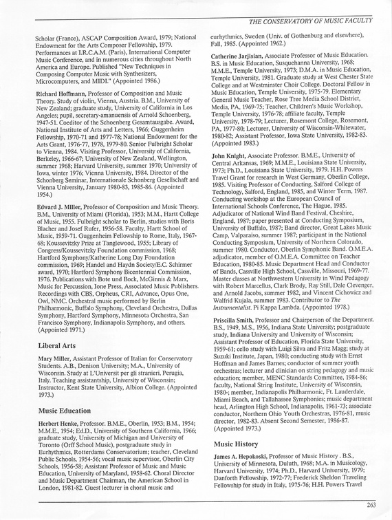 Oberlin College Course Catalog 1987 266