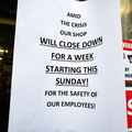 Corona Closure Signs, NYC, March and April, 2020