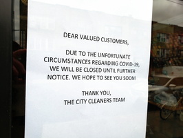 Corona Closure Signs, NYC, March and April, 2020