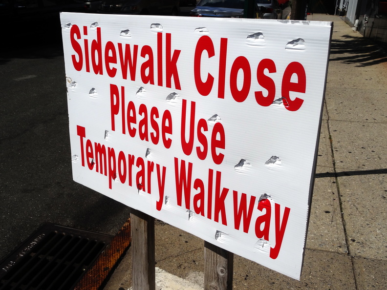 Sidewalk Close. Flushing, Queens. August, 2016.