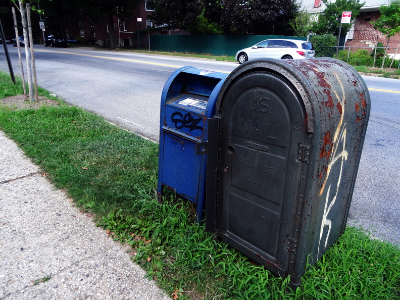 USPS Mailboxes. Flushing, Queens. August, 2016.