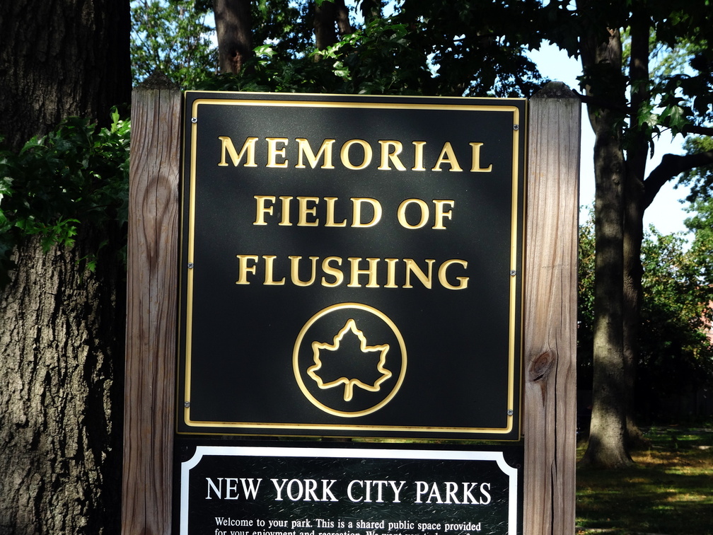 Memorial Field of Flushing. Flushing, Queens. August, 2016.