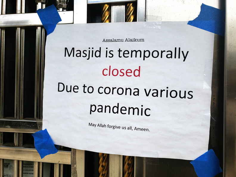 Corona Closure Signs, NYC, March and April, 2020