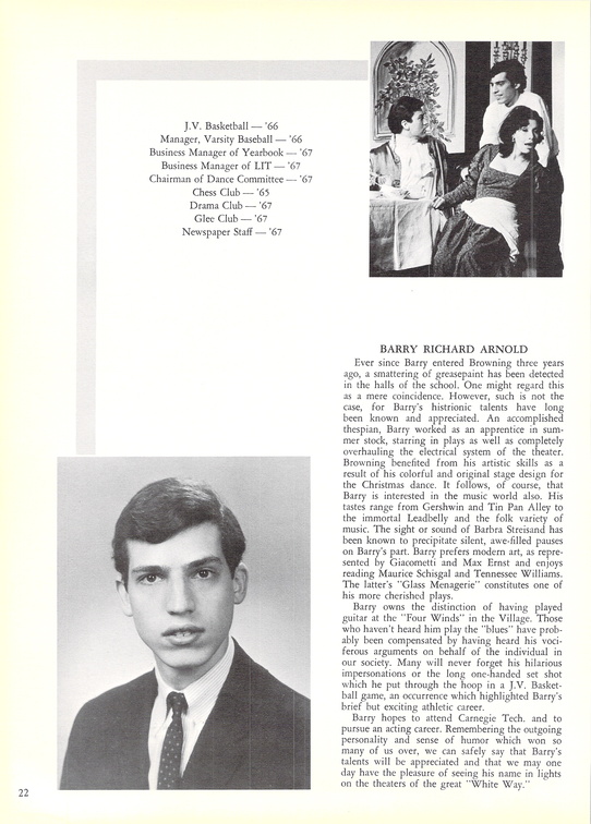 The 1967 GRYTTE. The Browning School Yearbook.