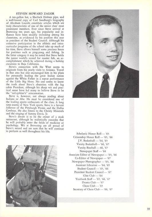 The 1967 GRYTTE. The Browning School Yearbook.