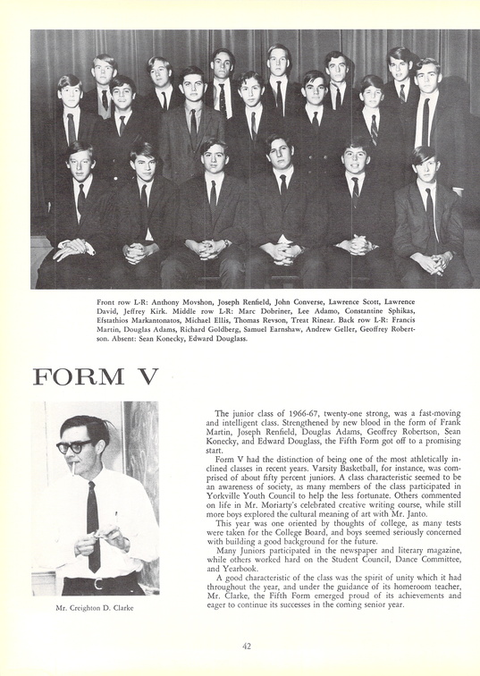 The 1967 GRYTTE. The Browning School Yearbook.