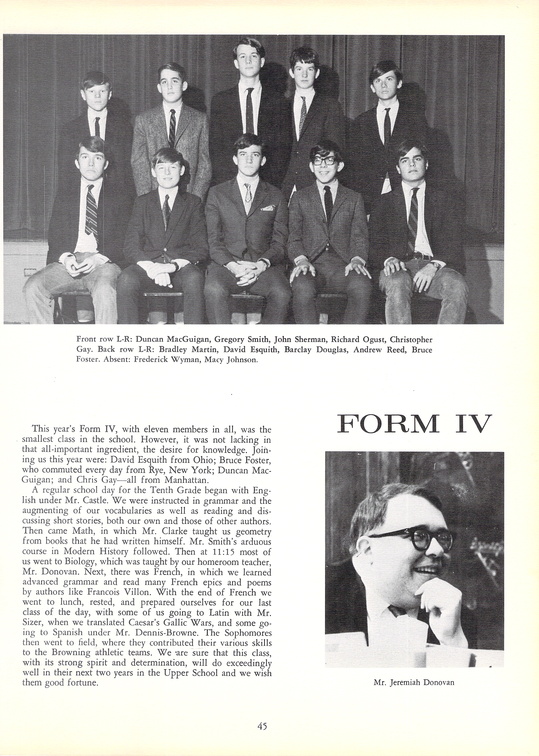 The 1967 GRYTTE. The Browning School Yearbook.