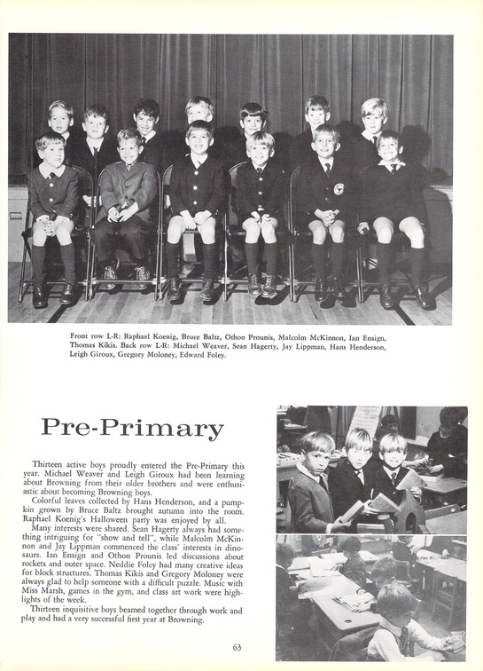 The 1967 GRYTTE. The Browning School Yearbook.