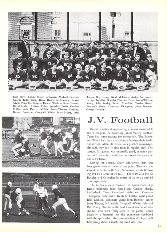 The 1967 GRYTTE. The Browning School Yearbook.