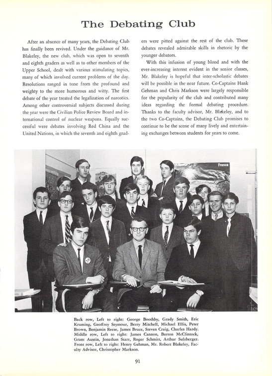 The 1967 GRYTTE. The Browning School Yearbook.