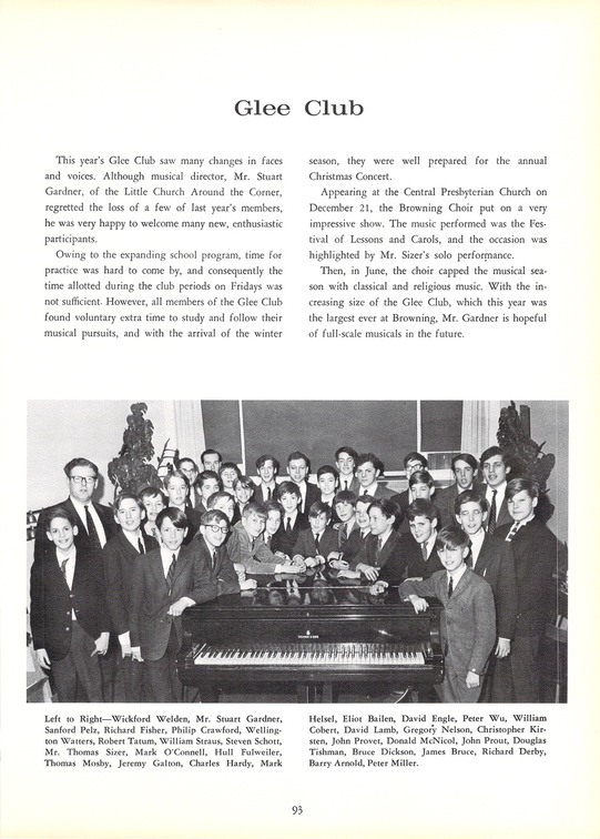 The 1967 GRYTTE. The Browning School Yearbook.