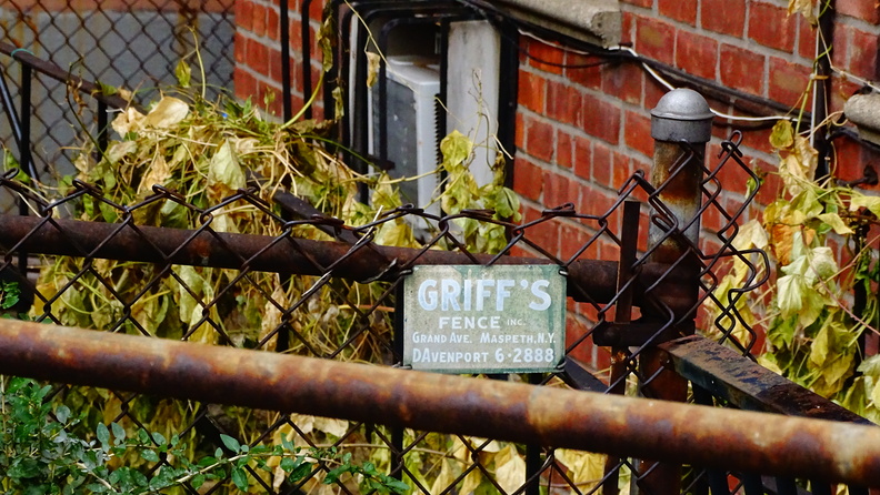 DAvenport 6-2888. Griff's Fence Company. Seen in Jackson Heights.