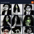 craiyon 190228 yoko ono eating an apple