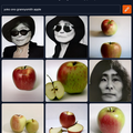 craiyon 190117 yoko ono grannysmith apple