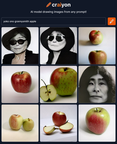 craiyon 190117 yoko ono grannysmith apple