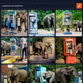 craiyon 185958 payphone and elephants