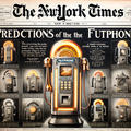 DALL·E 2023-12-18 17.23.27 - A 1920s themed front page of the New York Times newspaper, complete with vintage fonts and design. The main headline focuses on 'Predictions of the Fu