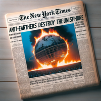 DALL·E 2023-12-21 19.04.48 - An image replicating the front page of The New York Times from the 1980s, focusing exclusively on a dramatic, fictional event. The page features a hig