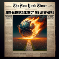 DALL·E 2023-12-21 19.04.57 - An image replicating the front page of The New York Times from the 1980s, focusing exclusively on a dramatic, fictional event. The page features a hig
