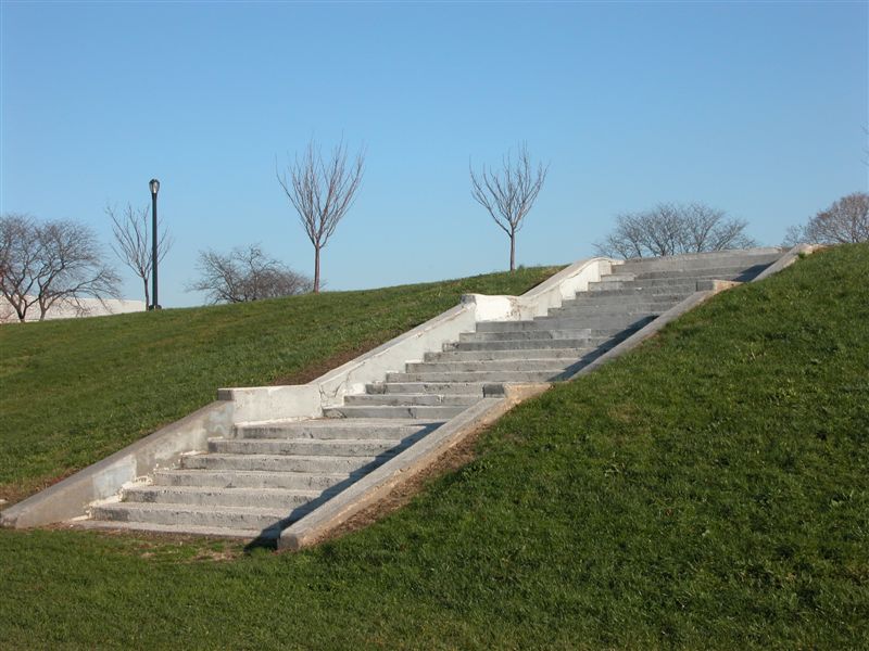 Staircase. Rainey Park, Long Island City. November 30, 2003