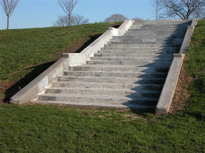 Staircase. Rainey Park, Long Island City. November 30, 2003