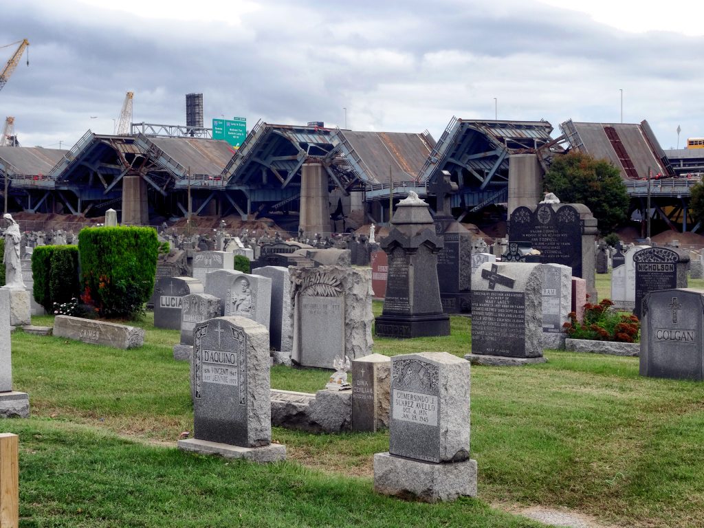 Old Kosciusko Bridge Seen From Calvary Cemetery